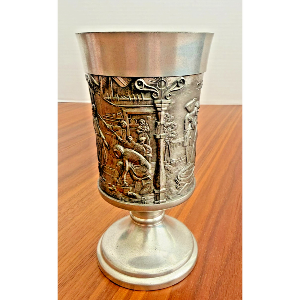 Vintage GRENNINGLOH German 95% Pewter Wine Cup / Stein / Goblet